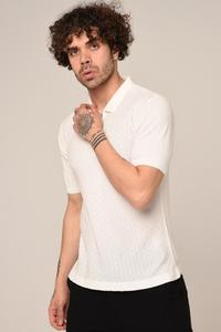 Alta calidad 100% algodón hombres verano Casual manga corta para Polo camisa en relieve acanalado punto superior solapa sólido amarillo suéteres - Product Image 2