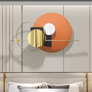 Arte de pared de Metal de diseño Multicolor de moda para decoración del hogar, decoración metálica de colgante de pared de diseñador de interiores para recepción de oficina - Product Image 5