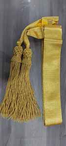 เข็มขัดพิธีการสีทองเต็มเส้น ทำมือ ปรับแต่งได้ พร้อมพู่ไหมเมทัลลิก ขายส่ง ผ้าไมลาร์ สำหรับคาดเอว อุปกรณ์ป้องกันตัวส่วนบุคคล - Product Image 5