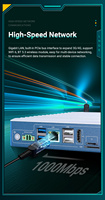 Mini PC Industrial Integrado Android de 9-36V DC-in sin Ventilador RK3568/RK3588 4G 64G con RS232, LAN Dual y GPIO