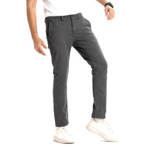 Pantalon chinos homme classique coupe droite pantalon décontracté léger en coton mélangé extensible pour usage quotidien bureau et extérieur - Product Image 6