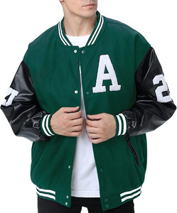 2025 Unisex Fashionable Plus Size Canvas Varsity College <b>Jackets</b> Customizable Front Logo <b>Fleece</b> <b>Lining</b> Wholesale Blank Men's - Product Image 6