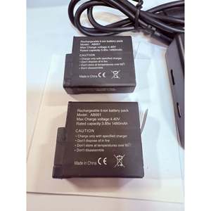 2pcs Batteries de remplacement PC de haute qualité pour GoPro Hero 5/6/7 Chargeur USB à 3 emplacements avec port de type C - Product Image 2