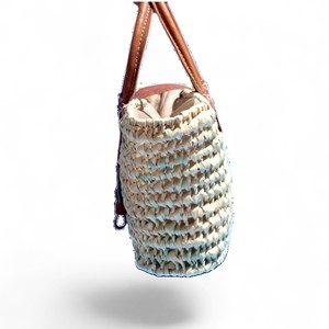 Sac fourre-tout marocain en raphia tressé pour femme, imperméable, avec logo personnalisé, fermeture éclair, deux poignées, pour le quotidien, les voyages et les affaires, qualité supérieure - Product Image 3