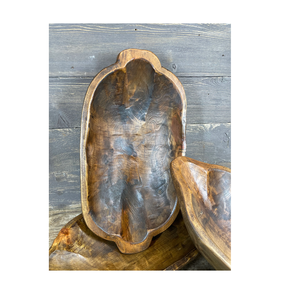 Comptoir de cuisine de salle à manger Bol à pâte en bois d'acacia naturel Bol à pain décoratif en bois d'acacia pour fruits de ferme - Product Image 1