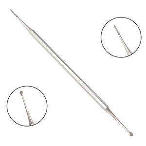 ที่ดันและกำจัดหนังกำพร้าสแตนเลสแบบมืออาชีพ ดีไซน์ปลายโค้งสองด้าน ใช้ได้สองแบบ สำหรับทำเล็บ - Product Image 3