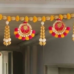 Colorful Bandarwal Toran for <b>Home</b> <b>Temple</b> Ganpati Decor Wedding Decorative Accessories - Product Image 1