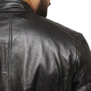 Vêtements pour hommes vente chaude veste en cuir nouvelle mode veste en cuir pour hommes veste en cuir coupe-vent - Product Image 5