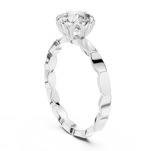 Anillo de diamante cultivado en laboratorio de 1ct, Alianza de boda de plata 925, diseño de 4 puntas de grado EF, joyería fina personalizable, proveedor de confianza - Product Image 5