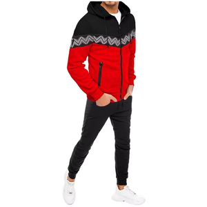 Survêtements imprimés à capuche pour hommes personnalisable 100% coton polaire hiver course entraînement décontracté Jogging costume - Product Image 3