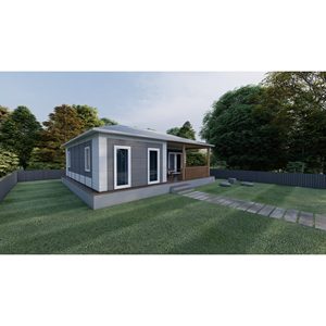 Casa Prefabricada de Una Planta, Moderna, con Estructura de Madera Tratada Térmicamente, Casa de Verano de 76m², 2 Dormitorios, 1 Baño, Fácil de Montar - Product Image 1