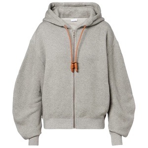 Sudadera con capucha y cremallera ODM personalizada para mujer con logotipo frontal: ropa informal acogedora para Otoño e Invierno - Product Image 1