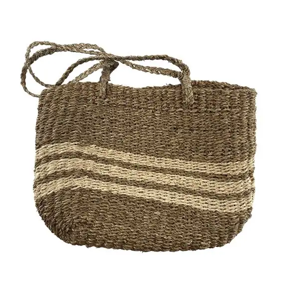 Sac de panier en jonc de mer 100% naturelle, nouveau Design, fabriqué à la main du Vietnam avec des données d'or 99 de haute qualité et très bon marché