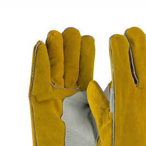 Guantes de soldadura de cuero Llegada Resistencia al calor Guantes de seguridad razonables Resistencia al calor personalizado Azul Doble reforzado - Product Image 6