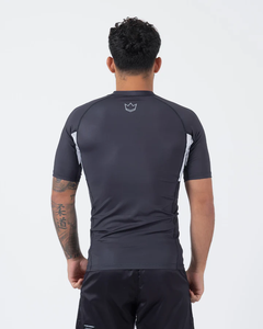 Rash Guard para hombre de último estilo con mangas cortas y diseño elástico Ropa de fitness y lucha libre Venta en línea con servicio OEM - Product Image 3