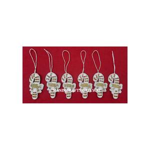 Adornos colgantes para árboles de Navidad, Material de tela, producto hecho a mano, bordado Zari, uso de trabajo para regalos y festivales de Navidad - Product Image 1