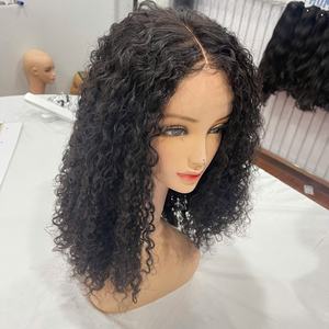 Prix usine HD dentelle 5x5 naturel birman bouclés dentelle fermeture perruque vietnamien Remy Extensions de cheveux humains - Product Image 4