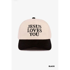 Jésus t'aime – T-shirt classique noir en tissu standard - Product Image 1