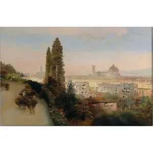 Impression sur toile de Fida Achenbach : Vue de Florence depuis la colline - Product Image 6