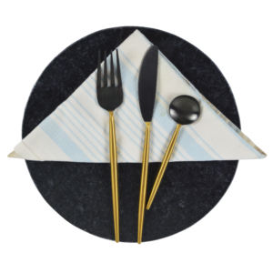 Flatware Set Stainless Steel Flatware <b>Cutlery</b> Set Gold Handle Designer Luxury Good Design Available at Cheap Prices - Product Image 1