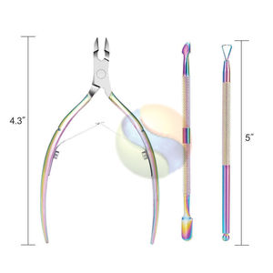 Professional Stainless Steel Cuticle Pusher & Precision Cutter <b>Tool</b> Premium Pro Grade Stainless Steel Cuticle Remover Trimmer - Product Image 2