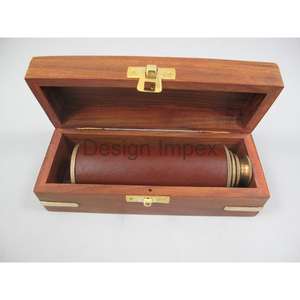 Modèle de télescope nautique de Style Vintage Souvenir promotionnel nouveauté cadeau télescope Antique poignée en bois prix raisonnable - Product Image 5