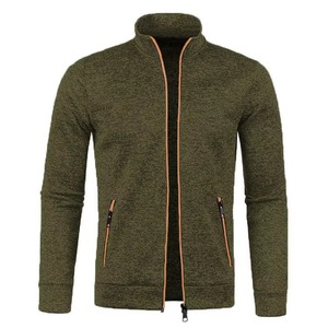 Top qualité hommes coupe-vent vestes plaine basique logo personnalisé Fitness entraînement course loisirs Sport col roulé veste - Product Image 3