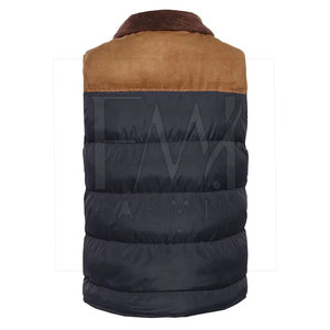Gilet matelassé en toile chaud d'hiver le plus vendu, 100 % polyester, haute qualité, imperméable, séchage rapide, avec logo personnalisé pour homme - Product Image 2