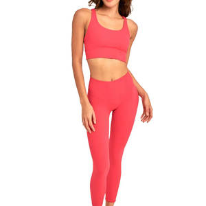 Conjunto de Yoga para Mujer de la Mejor Calidad, Hecho a Medida, con Logotipo Frontal, Transpirable, de Secado Rápido, Spandex/Poliéster Resistente, Conjunto de 2 Piezas - Product Image 1