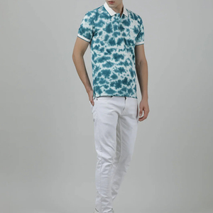 Polos légers Tie Dye matériau souple durable anti-rides respirant séchage rapide durable Tie Dye polos pour hommes - Product Image 6