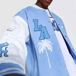 ผู้ชายHoodเบสบอลVarsityแจ็คเก็ตKIT-FITกีฬาเบสบอลHoodedสีแดงสีดําJacket Varsityผู้ชายวิทยาลัยเบสบอลแจ็คเก็ตHood - Product Image 3