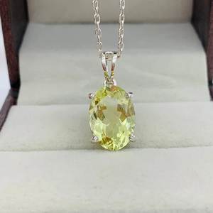 จี้เลมอนควอทซ์สำหรับผู้หญิงจี้ชุบทองเงินสเตอร์ลิงสีทอง925สำหรับงานปาร์ตี้ครบรอบ - Product Image 2