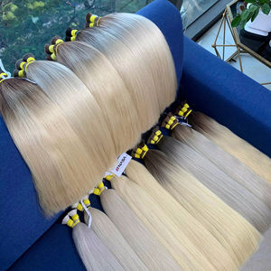 Cheveux humains vierges de qualité supérieure, couleur claire avec racines foncées, pour la coloration, le tressage et la fabrication de perruques - Product Image 1