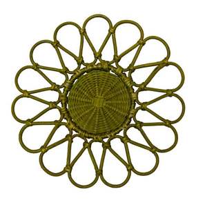 Handmade <b>Round</b> Rattan Charger Plate Floral <b>Round</b> <b>Placemats</b> Natural Rattan <b>Placemats</b> for Dining Wholesale - Product Image 5