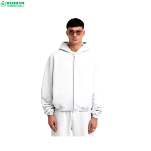 เสื้อฮู้ดซิปแขนยาวดีไซน์ล่าสุดสำหรับฤดูหนาว ผ้าฝ้าย 100% ระบายอากาศได้ดี แห้งเร็ว แฟชั่นสำหรับทุกเพศ เหมาะสำหรับออกกำลังกายที่ยิม - Product Image 2