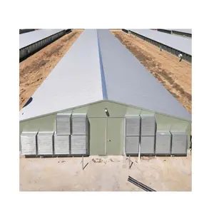 Commercial Large Type Steel Frame Broiler Poultry Farm Shed Prefabricated Chicken House