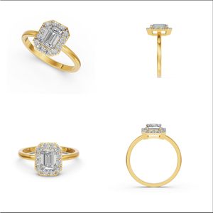 Anillo de bodas de oro sólido de 18 quilates para mujer 1.44Cts VS Clarity EF Color Lab Grown Cut Diamond IGI Anillo de compromiso certificado para regalo - Product Image 4