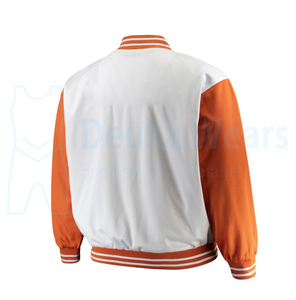 Chaquetas de Béisbol de Invierno Transpirables con Forro, MOQ Bajo, Talla Personalizable, Mangas de Cuero Juveniles, Chaqueta Universitaria para Deportes al Aire Libre - Product Image 6