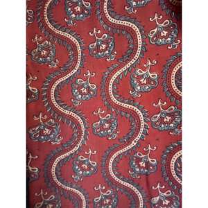 Fine Muslin Ajrakh Neck <b>Warmer</b> Elegant <b>Leg</b> <b>Warmers</b> with Songline Pattern - Product Image 3