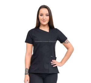 Service OEM Vente en Gros Uniformes Médicaux Douces Offre Spéciale Femmes Ensembles Uniformes Unisexe Col Montant Manches Courtes - Product Image 1