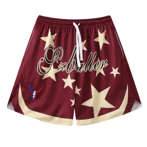 Pantalones Cortos de Baloncesto Personalizados de Moda para Hombre, Cintura Alta, de Malla, para Entrenamiento de Verano, Diseño Liso, Doble Capa - Product Image 3