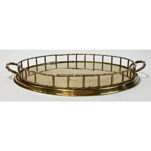 Cadre en métal plaqué or robuste pour plateau de miroir de qualité supérieure de forme ronde pour les fournitures d'accessoires de service et de décoration - Product Image 6