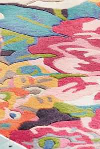 Tapis en soie fait main de haute qualité avec conception de fleurs porte personnalisable salle de bain cuisine espaces-pour salon hôtels restaurants - Product Image 2