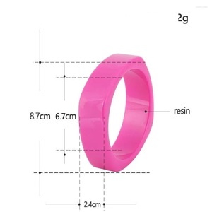 Bracelets en résine acrylique colorés, ensemble de bijoux tendance, forme carrée multicolore, meilleur accessoire de bijouterie unisexe pour femme - Product Image 2