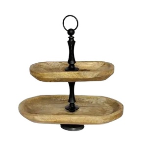 Soporte Rectangular multiusos de madera de Acacia de la mejor calidad, soporte creativo moderno para pasteles y pasteles, soporte para pasteles - Product Image 1