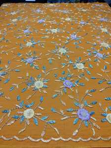 Material de Bordado Floral con Cuentas Hecho a Mano Personalizado - Product Image 5