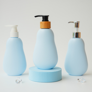 Bouteille en plastique HDPE bleu ciel de 230ml avec pompe à mousse Emballage personnalisé pour gel douche de bébé shampooing cosmétiques nettoyant pour le visage - Product Image 3
