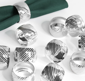 Rond Petit Fil Rond de Serviette Anneaux de Tissu en Laiton Doré Décoration de Table de Noël de Haute Qualité Utilisé Rond de Serviette Élégant - Product Image 5