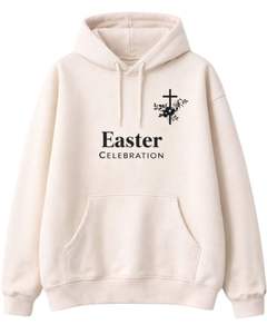 Sweat à capuche en polaire pour homme, motif croix de Pâques, pull à capuche décontracté d'hiver, streetwear, vêtements inspirés de la foi - Product Image 1
