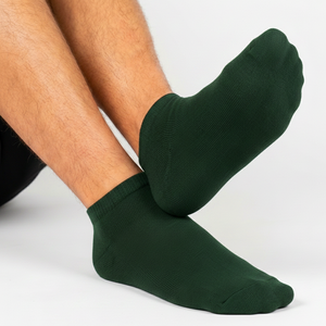 Chaussettes de compression unisexes personnalisées rayées de couleur automne pour cheville Chaussettes habillées en coton tricoté, respirantes et antidérapantes Marque unique - Product Image 4